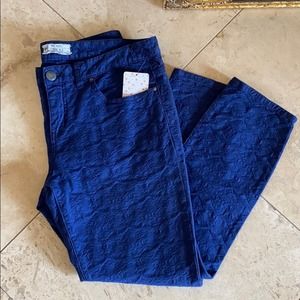 Free People Skinny Crop‎ Vintage Jacquard